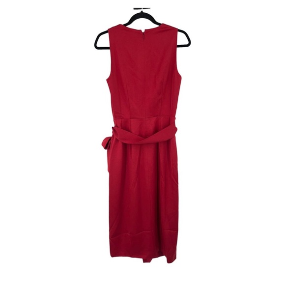 Ted Baker Red Chrisey Fixed Wrap Midi Dress-Ted Baker Size 2 (US 6) - Picture 3 of 5